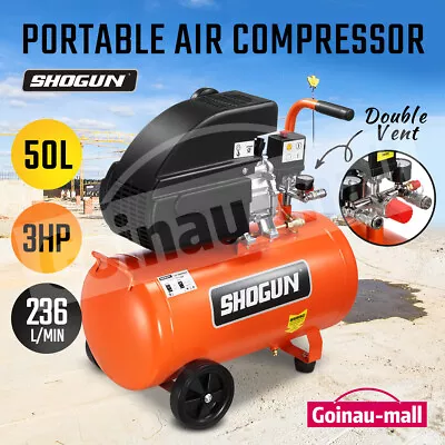 Portable Air Compressor 50L 3HP Electric Tyres Inflator Pump Tank Direct Drive • $279.39