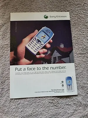 £8.99 • Buy (BMJ166) ADVERT/POSTER 11X8  SONY ERICSSON T68i : PUT A FACE TO THE NUMBER