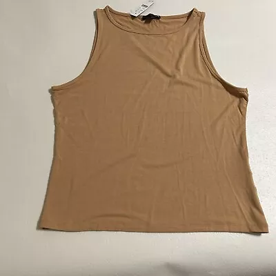 J Crew Tank Top Size Large Sleeveless Solid Basic Brown Womens • $14.99