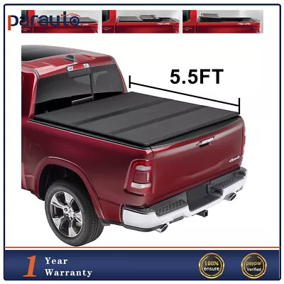 Fits 2005-2018 Ford F150 Hard Tri-Fold 5.5FT Truck Short Bed Tonneau Cover • $267.99