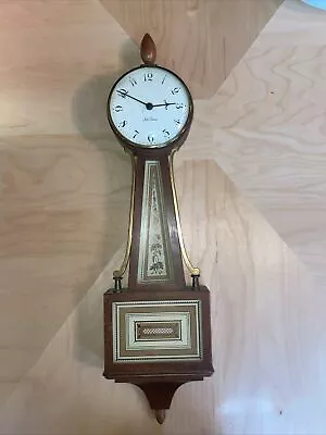 Vintage Seth Thomas Banjo Wall Clock German Jeweled Movement For REPAIR /PARTS • $19.99