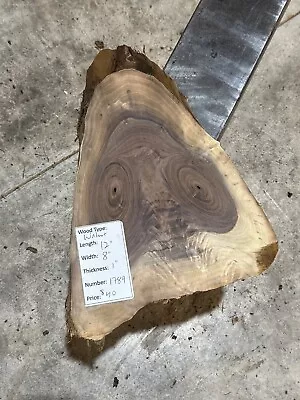 Black Walnut Slab #1789 Live Edge Slab Curly Figure Unfinished Free Shipping • $40