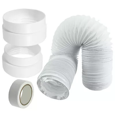 £17.99 • Buy Tumble Dryer Vent Adaptor Kit 4  100mm Threaded Connectors + Duct Hose + Tape