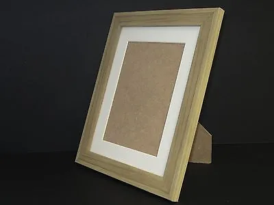  Oak Effect 5 X7  Picture Photo Frame Mount 3 X5  Free Standing • £4.45