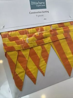 £7.99 • Buy John Lewis Little Home Construction Bunting (kids/nursery)  Yellow /orange