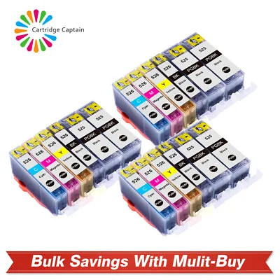 PGI-525BK CLI-526 Ink Cartridges For Canon Pixma MG5250 MG5350 MG5150 • £7.18