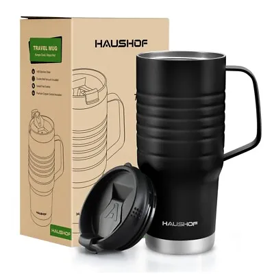 $24.99 • Buy HAUSHOF Travel Mug Stainless Double Wall Vacuum Insulated Tumbler Leak-proof NEW