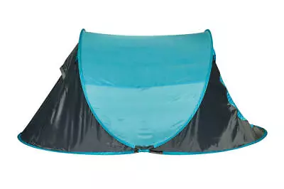 New Blue 2 Man Person Pop Up Tent Camping Hiking Festival Beach Holiday Fishing • £29.99