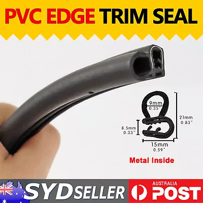 $165.43 • Buy 15M Foam Side Bulb U Shape Edge Trim Camper Trailer Sharp Rubber Seal Protector