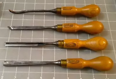 Set Of 4 Different Marples Wood Craving Chisels • $27.99