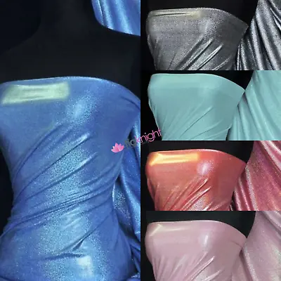 Mystique Hologram Foil Nylon Elastane Jersey 4 Way Stretch Dancewear Fabric • £11.99