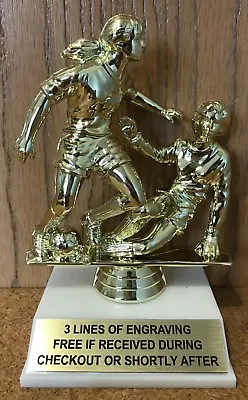 $7.99 • Buy Soccer Trophy - Free Engraving - Assembly Required