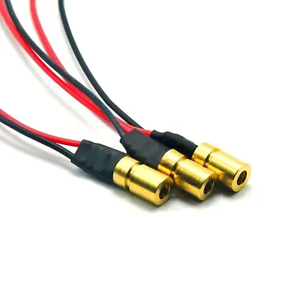 3pcs Focusable 3mW 635nm Dot Red Laser Diode Module 3V Brass LED 6x10mm • £6.71