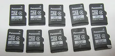 Lot Of 10Pcs 8GB Panasonic Micro SD HC 4 Card • $25