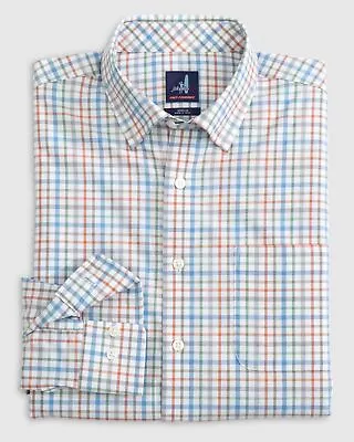Johnnie-O Millers PREP-FORMANCE Button Up Shirt Laguna Blue Size XL • $67.99