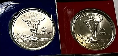 2007 P D Montana State Quarters   SATIN FINISH In Mint Cello  • $3.95