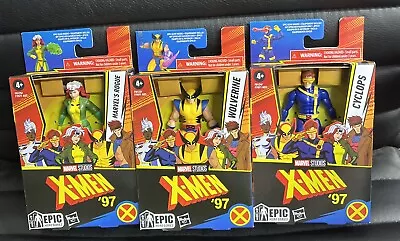 X- Men  97 Marvel  Epic Hero ROGUE CYCLOPS WOLVERINE 3 Pack • $37.97