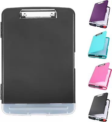 Clipboard With Plastic Storage With Low Profile Clip Heavy-US FREE SHIPPING • $15