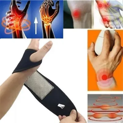 Self Heating Magnetic Wrist Support Pad Thermal Therapy Arthritus Protector 2 H • £2.60