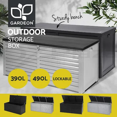 $108.95 • Buy Gardeon Outdoor Storage Box 390/490L Indoor Garden Bench Toy Tool Sheds Chest