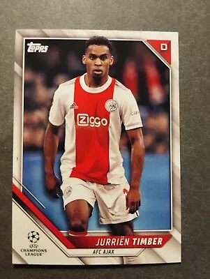 2021/22 Topps Champions League Soccer Flagship Ajax Amsterdam Jurrien Timber • £0.86