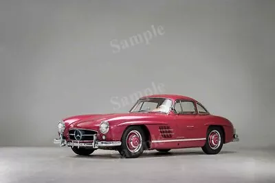 Retro Mercedes-Benz 1956 300 SL Gray Red High Res Wall Decor Print Photo Poster • $14.98