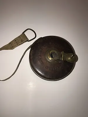 Vintage Chesterman Measuring Tape Leather Sheffield England Brass & Cloth 36” • $21.99