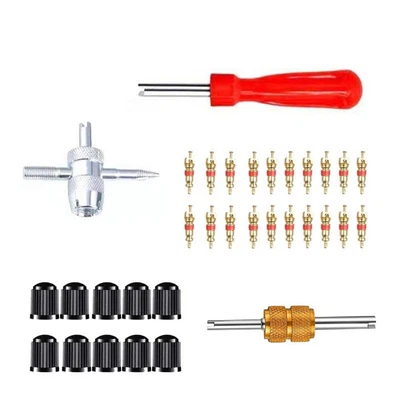 $17.39 • Buy Valve Stem Install Tools 1 Four Way Valve Tool 1 Single Head Valve Core Tool