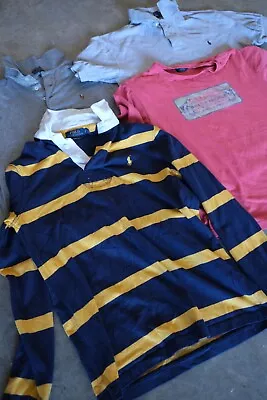 Lot Of 4 Polo Ralph Lauren Mixed Collared Shirts Mens Sz S Long Sleeve Rugby VTG • $0.99