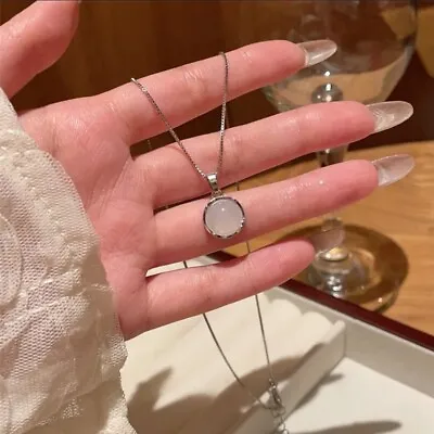 Healing Round Opal Crystal Women's Pendant Necklace Women UK Seller  • £3.99