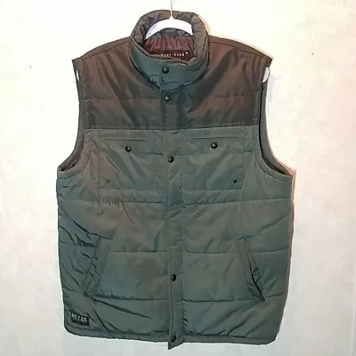 Marc Ecko Cut & Sew Green Quilted Jacket Vest Men's Large • $15.99