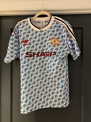 Manchester United 1990/91/92 Away Shirt Jersey LARGE • $50