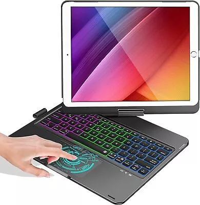 For IPad 10.2  7th 8th 9th Generation 360° Rotate Case With Touchpad Keyboard UK • £39.99
