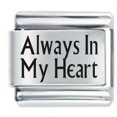 ALWAYS IN MY HEART  * Daisy Charm For 9mm Stainless Steel Italian Charm Bracelet • £4.45