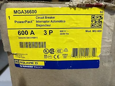Square D MGA36600 600A 3 Pole Molded Case Circuit Breaker • $3100