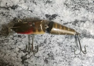 Vintage C.C.B Co. Garrett Indiana Lure Date 9/7/20 Green/Gold/Red Body Glass Eye • $36.70