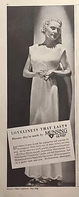 Munsingwear Nightgowns And Pajamas Art Deco Minneapolis Vintage Print Ad 1936 • $12.77