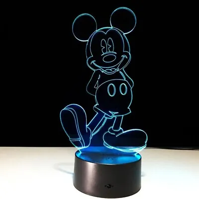 Illusion Disney Mickey Mouse Lamp 3D Light Experience • $18.99
