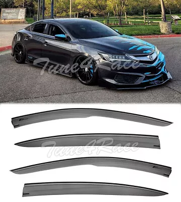 JDM MUGEN Tape On Style Visors For 13-20 Acura ILX Side Vent Window Rain Guards • $32.99