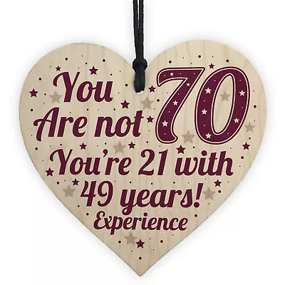 70th Birthday Gift For Women / Men 70th Birthday Card Gift For Mum Dad Nan Heart • £3.99