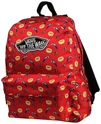 Vans Off The Wall Women's Realm Red Parrot Backpack Bag • $59