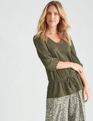 $25 • Buy Rockmans Long Sleeve Textured Wrap Top Womens Size M Clothing  Dresses Wrap
