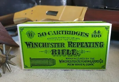 $15.95 • Buy Reproduction Vintage Winchester .44 Rimfire Cartridge Box - 1866 Henry Flat