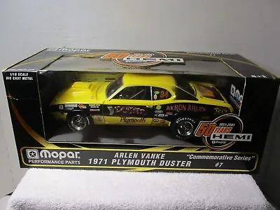 1/18 Scale Ertl Mopar 50 Years Arlen Vanke 1971 Plymouth Duster • $199.99