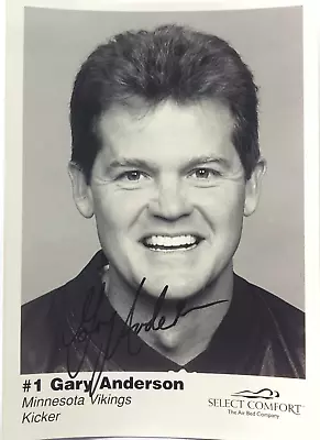 Gary Anderson VINTAGE Minnesota Vikings Autographed Signed  5 X 7 Photo • $10.79