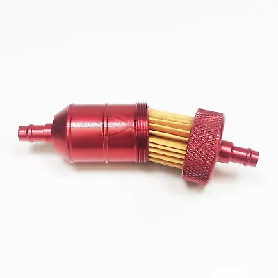 Aluminum Red Fuel Filter 1/4  Super Pitbike Pocketbike X1 X2 X18 X15 Rocket • $9.97