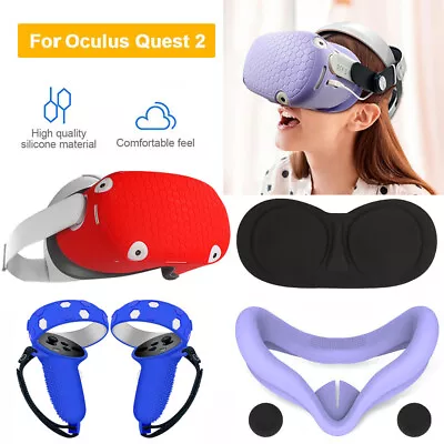 VR Controller Face Lens Cover Eye Mask Silicone Shell For Oculus Quest 2 Elite • $37.99