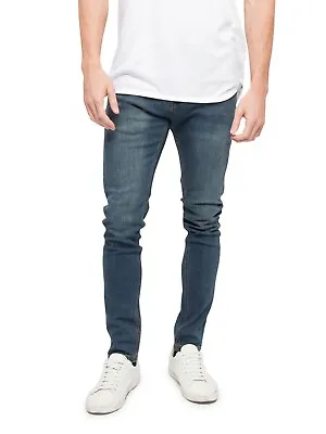 Victorious Men's Washed Basic Super Skinny Fit Stretch Jean Pants DL1000EY • $32.95