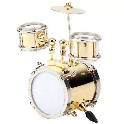 Miniature Musical Instrument Replica Drum Set Ornament Drummer Gift Supply ▷ • $18.83