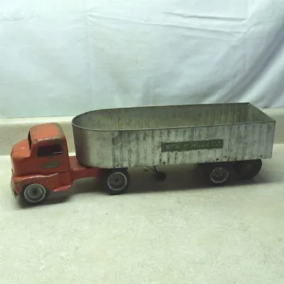 Vintage Tonka Grain Hauler Semi Truck Pressed Steel Cab Over 1949-52 • $150